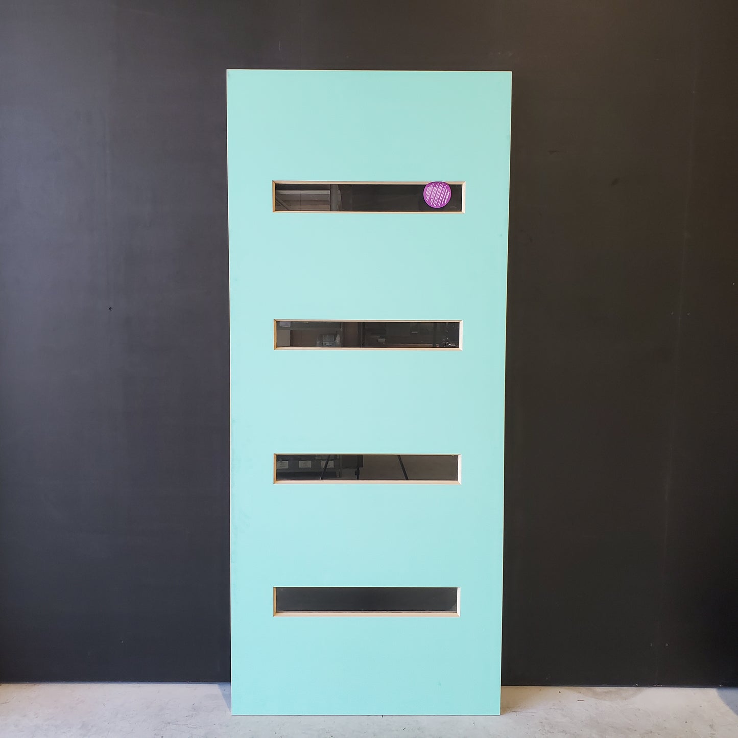 Timber Entry Door - 2340h x 870w Solid Core w/ 4 X Clear Glass  (PMAD104) *Factory Second* 30485