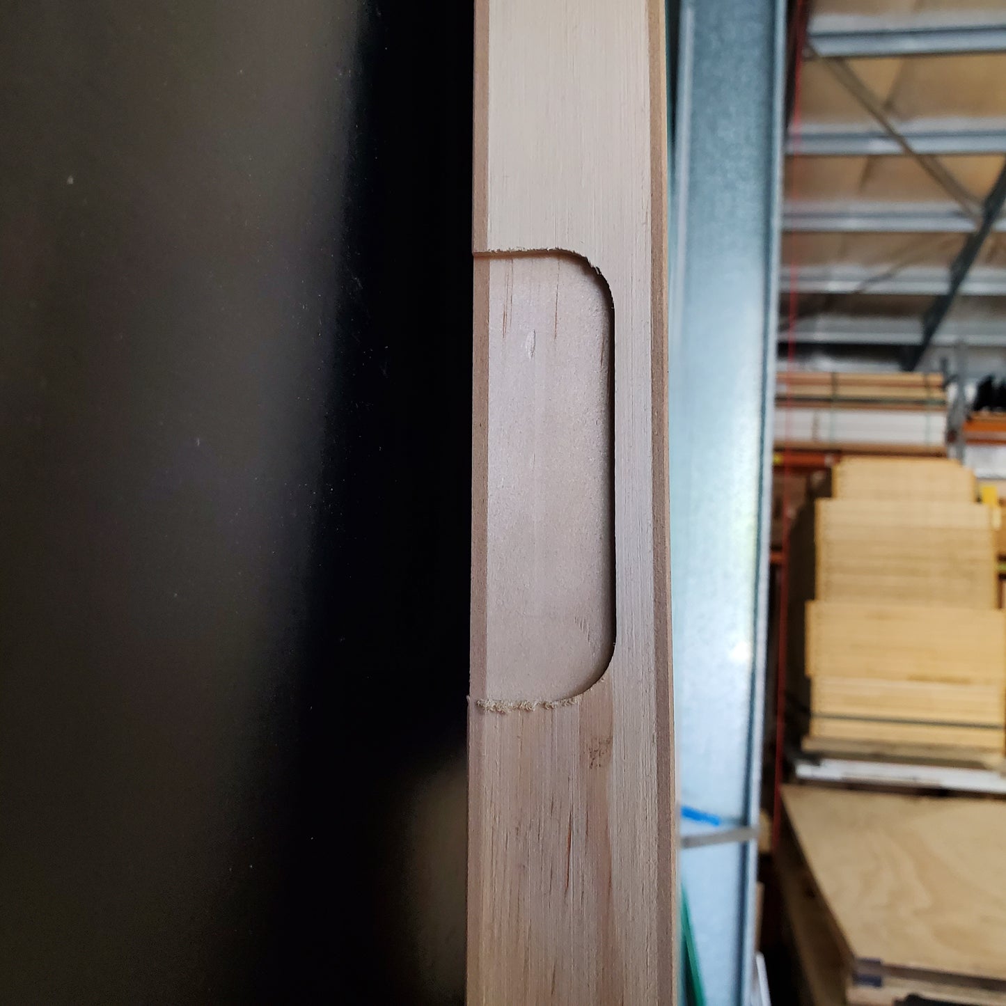 Timber Entry Door - 2340h x 870w Solid Core w/ 4 X Clear Glass  (PMAD104) *Factory Second* 30485