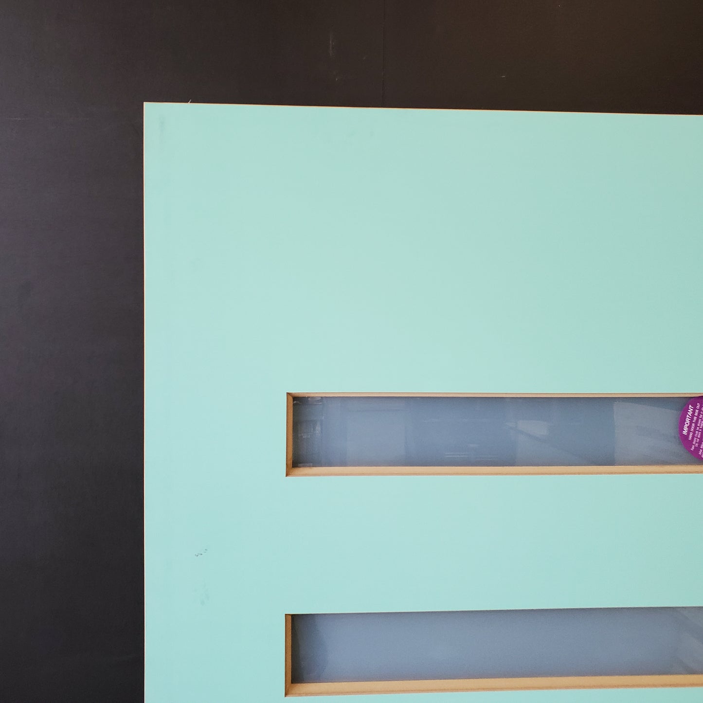 External Timber Door - 2040h x 920w Solid Core w/ 6 X Obscure Glass  (PMAD106) *Factory 2nd* 30486