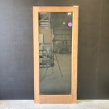 External Timber Door - 2040h x 920w Solid Core w/ 1 X Clear Glass  (INF21) *Factory Second* 30488