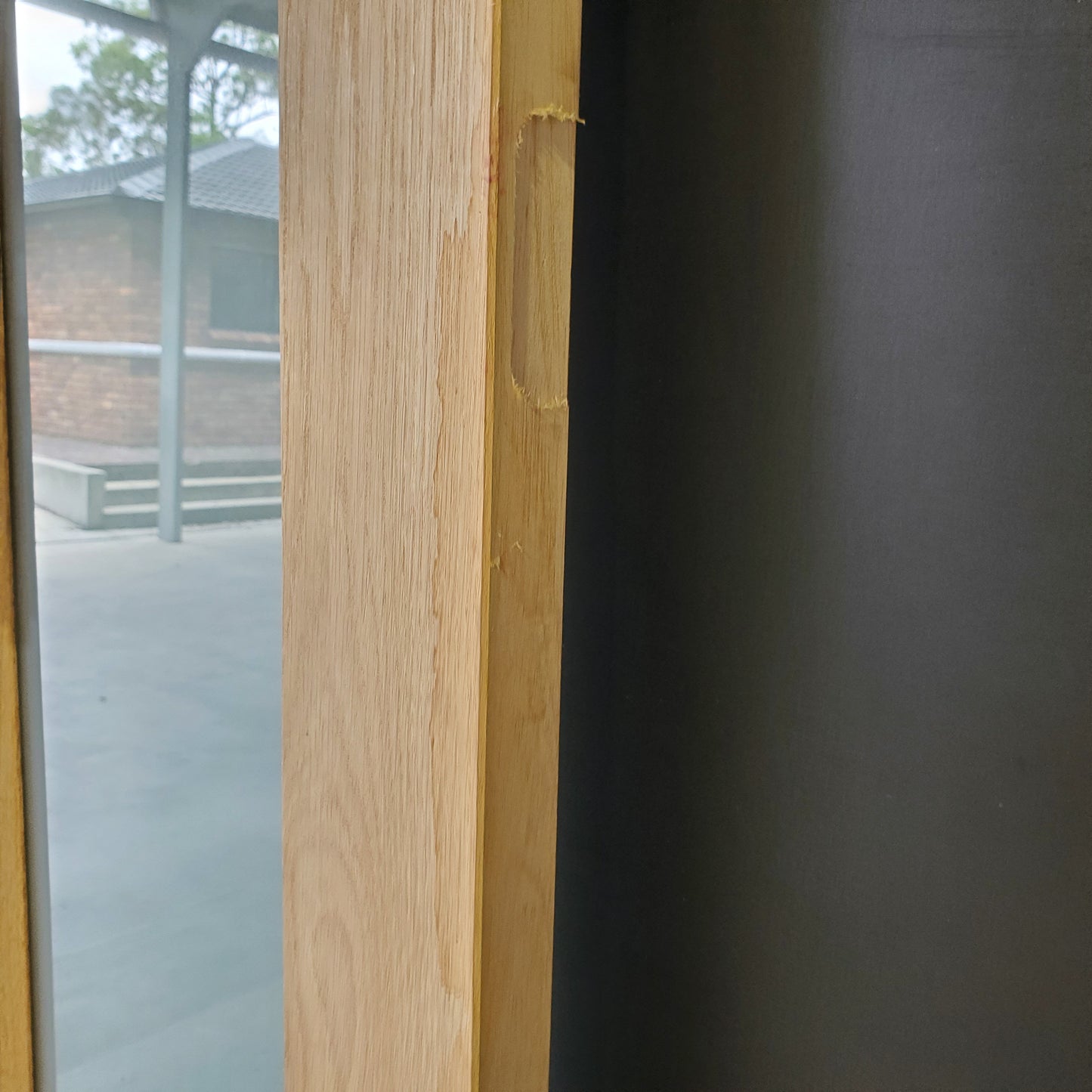 External Timber Door - 2340h x 920w Solid Core w/ Floating Panel  (ALUM1) *Factory Second* 30491