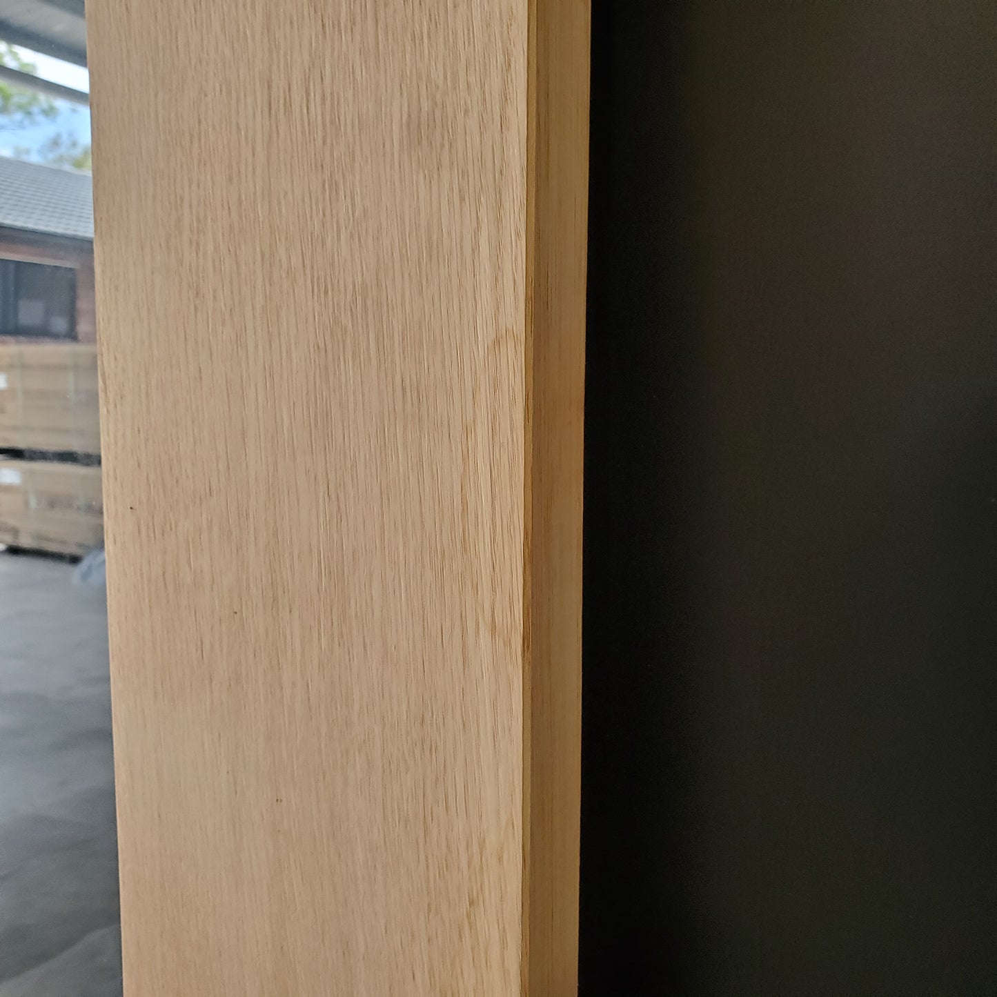 External Timber Door - 2340h x 1020w Solid Core w/ 1 X Clear Glass  (ALUMWS1) *Factory 2nd* 30494