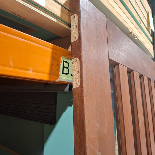 Timber Entry Door - 2340h x 1200w Solid Core w/ 5 x Clear Glass (XS45) *Factory 2nd* SKU: 20251