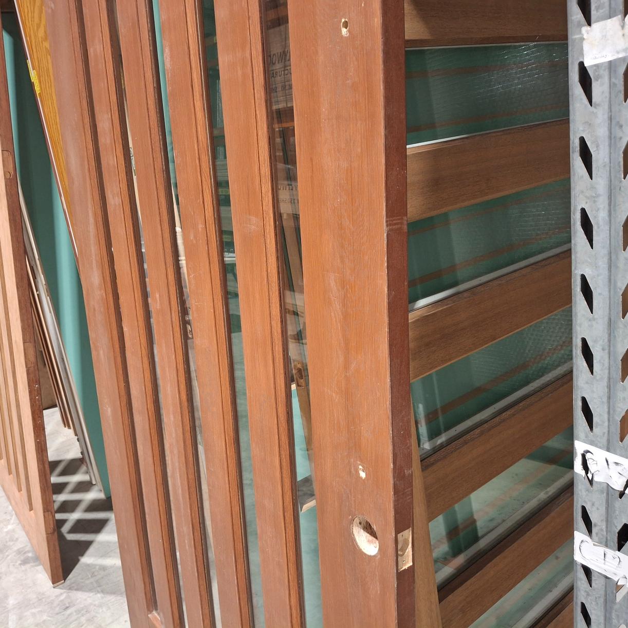 Timber Entry Door - 2340h x 1200w Solid Core w/ 5 x Clear Glass (XS45) *Factory 2nd* SKU: 20251