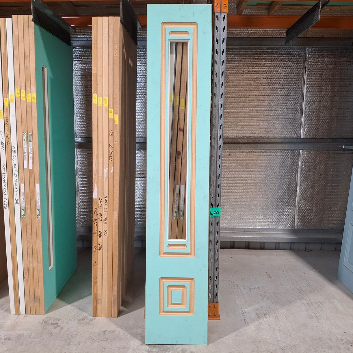 Sidelite - 2400h x 450w Solid Core External Sidelite w/ 1 x Clear Glass *Factory 2nd* SKU: 20254