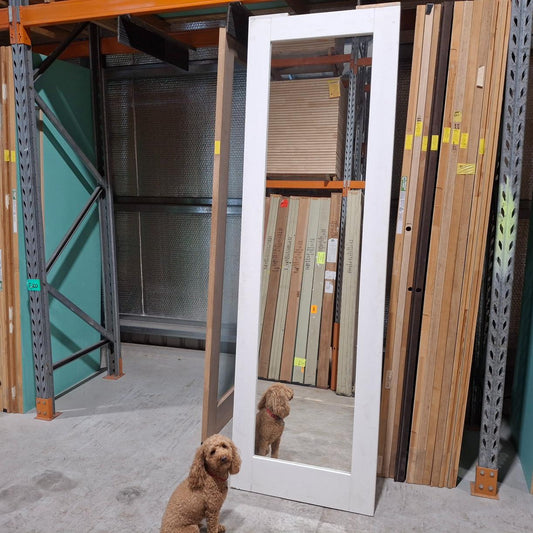 Timber Door - 2340h x 720w Internal Solid Core w/ 1 x Mirror (HAM1) *Factory 2nd* SKU: 20262