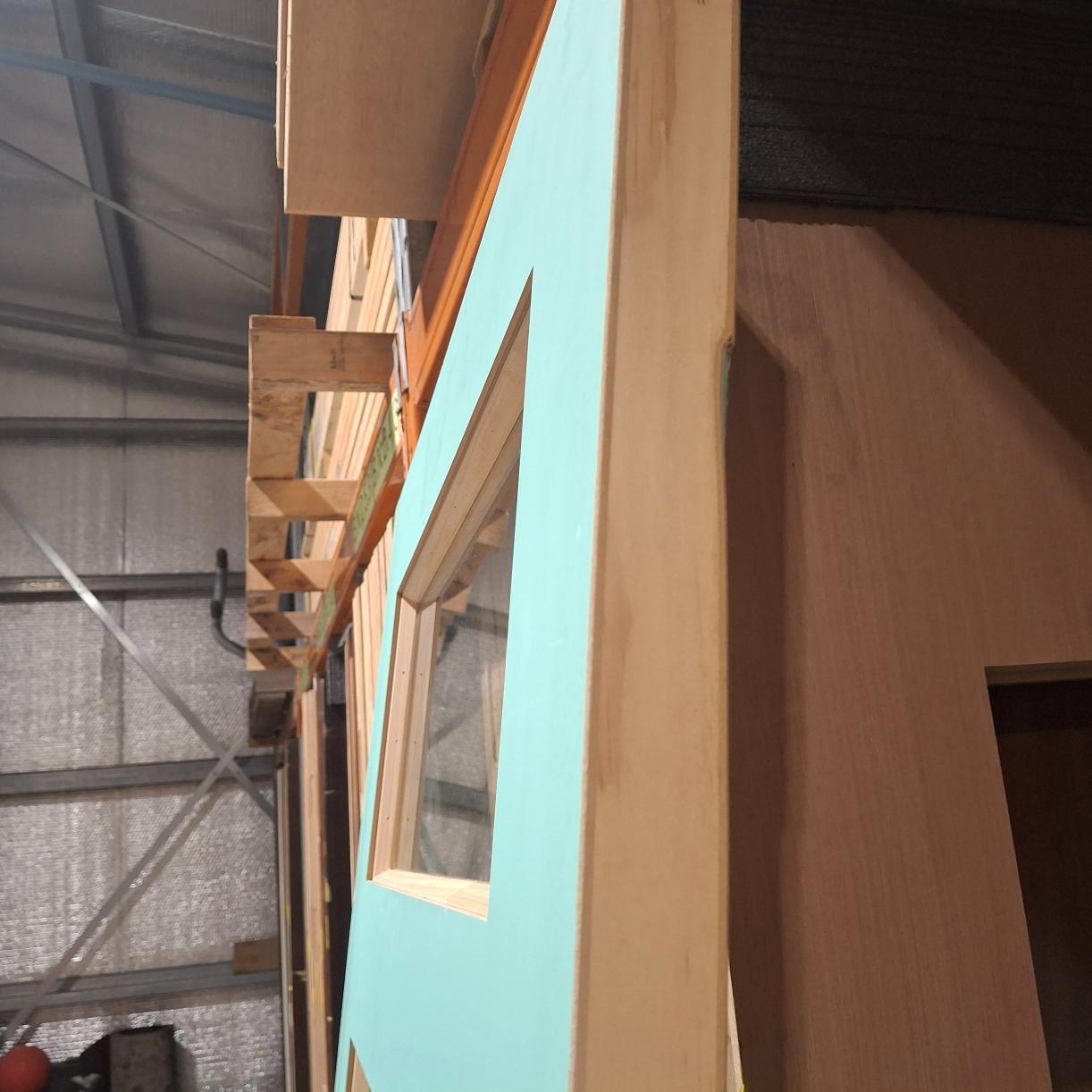 Timber Entry Door - 2340h x 820w Solid Core w/ 6 x Clear Glass (NEX36) *Factory 2nd* SKU: 20279