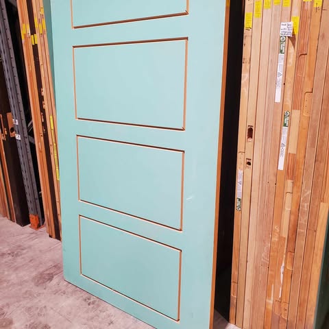 Timber Entry Door - 2340h x 1200w Solid Core w/ Pattern *Factory 2nd* SKU: 20286