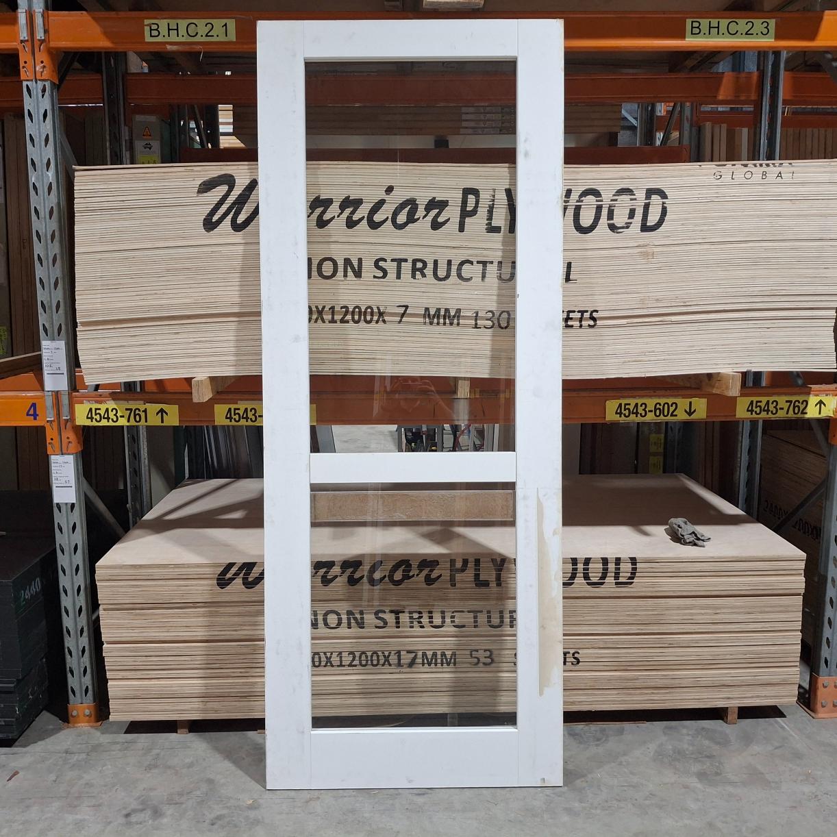 Timber Door - 2340h x 920w Solid Core Internal Door w/1 x Clear Glass (PMOD9GC) *Factory 2nd* 20334