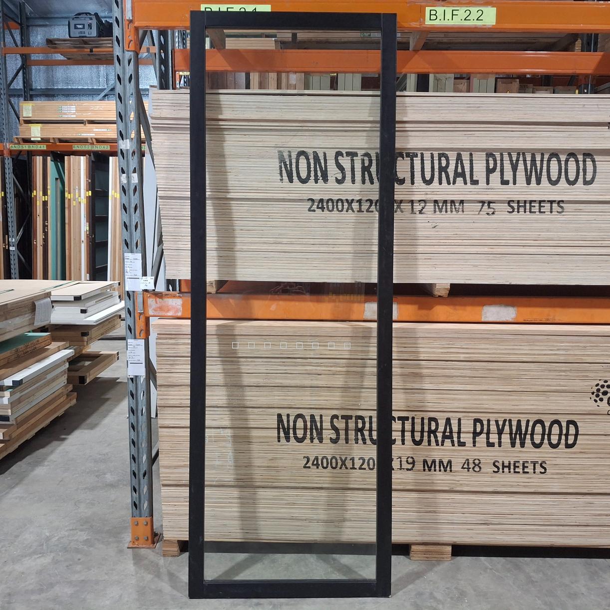 Timber Door - 2340h x 820w Solid Core Internal w/ 1 x Clear Glass *Factory 2nd* 20343