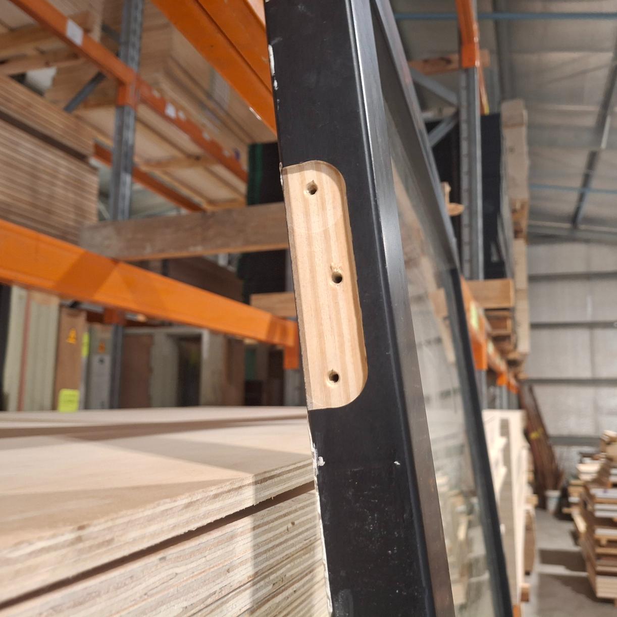 Timber Door - 2340h x 820w Solid Core Internal w/ 1 x Clear Glass *Factory 2nd* 20343