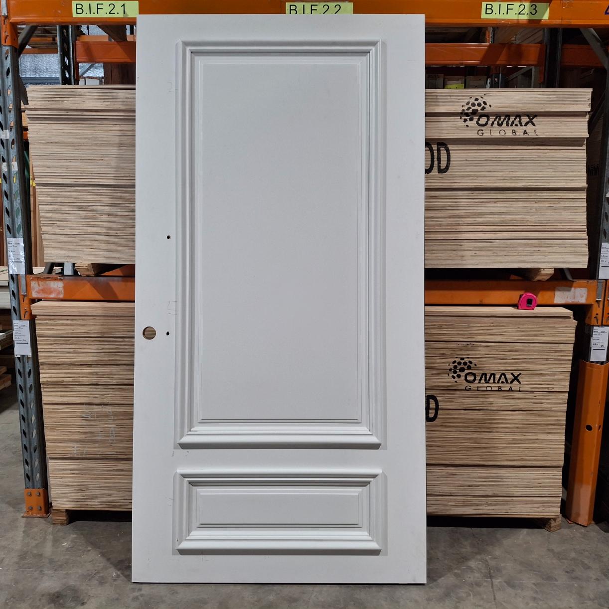 Timber Entry Door - 2340h x 1200w Solid Core w/ Pattern on Both Sides (XR4) *Factory 2nd* 20350