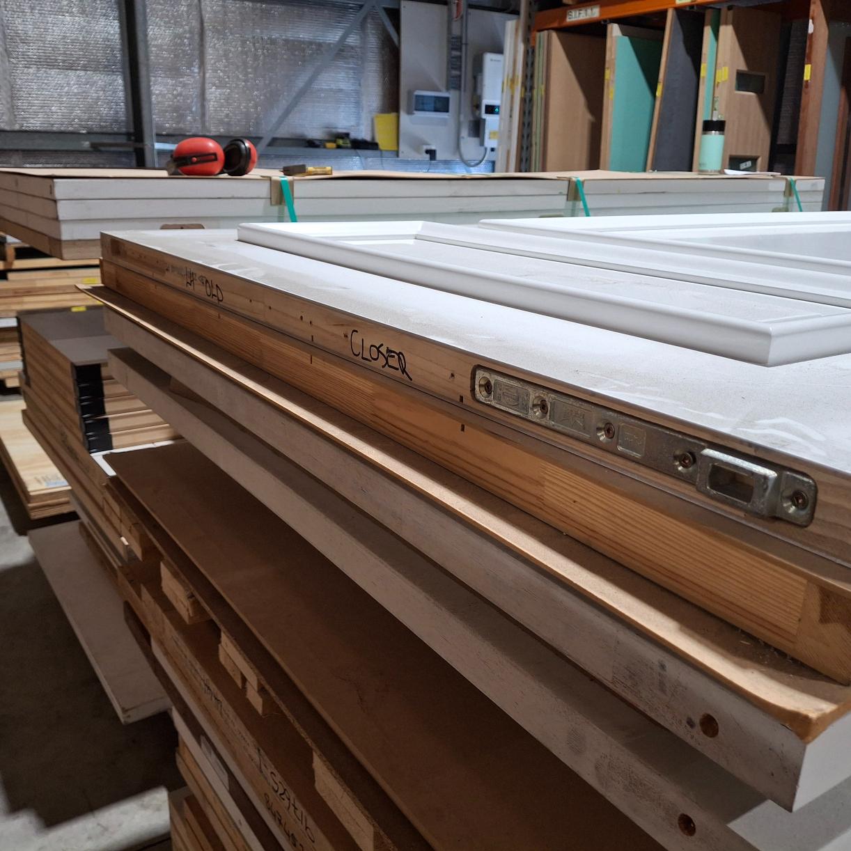 Timber Entry Door - 2340h x 1200w Solid Core w/ Pattern on Both Sides (XR4) *Factory 2nd* 20350