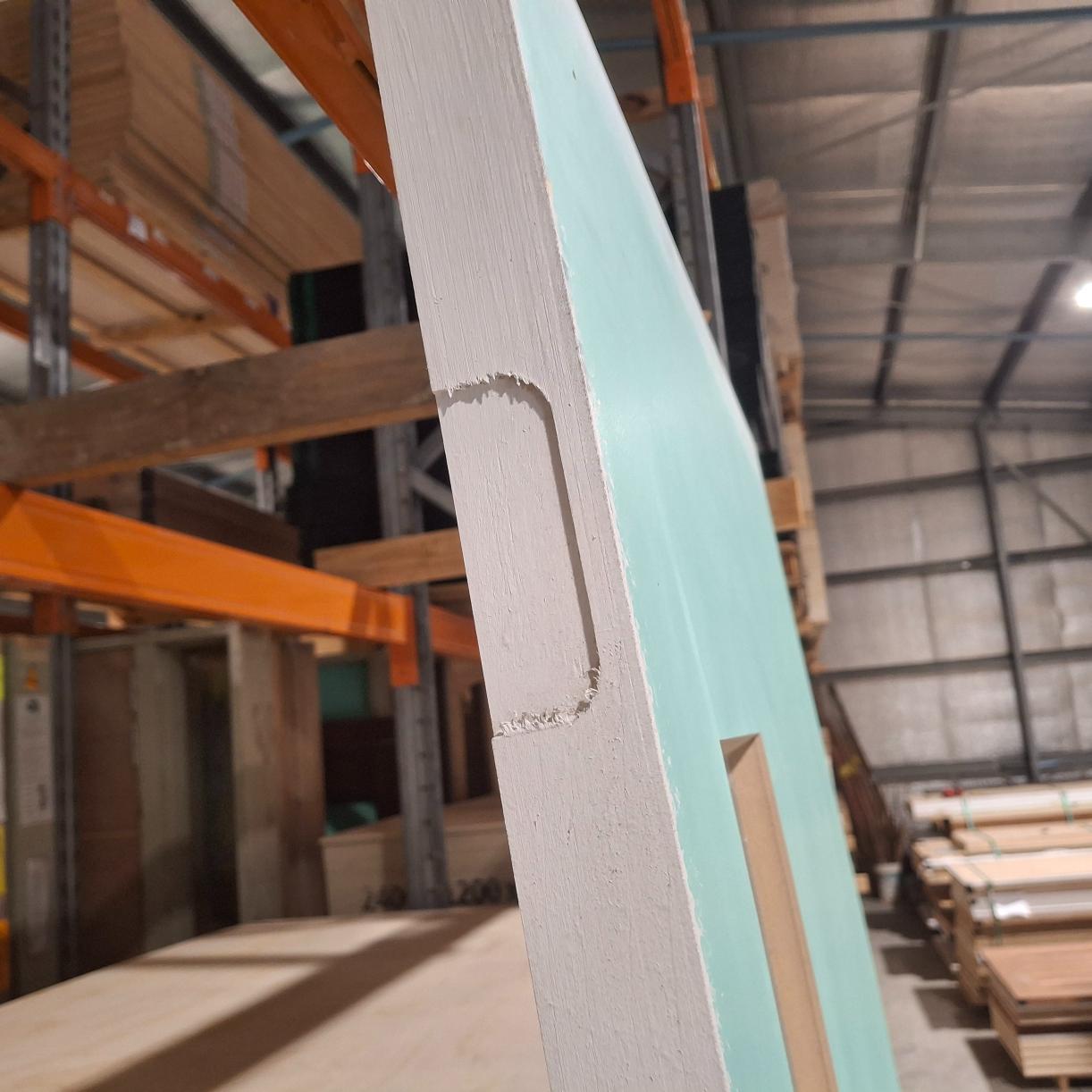 Timber Entry Door - 2340h x 920w Solid Core Door w/ 1 x Obscure Glass (XN1) *Factory 2nd* 20356