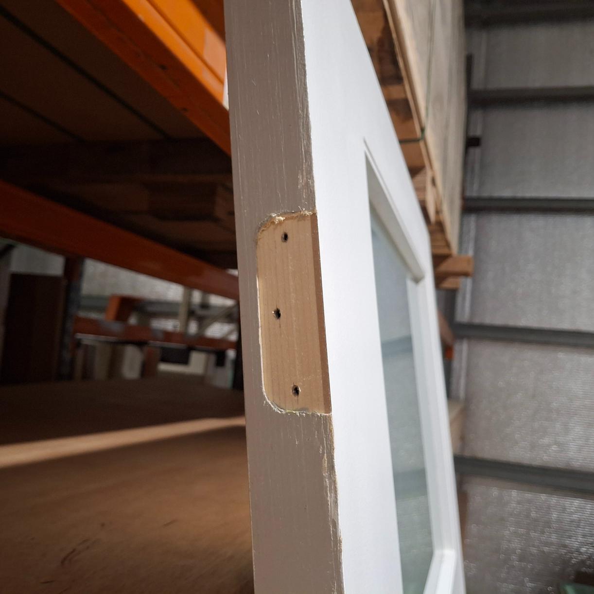 Timber Entry Door - 2340h x 920w Solid Core w/ 4 x Obscure Glass (NEX35) *Factory Second* 20382