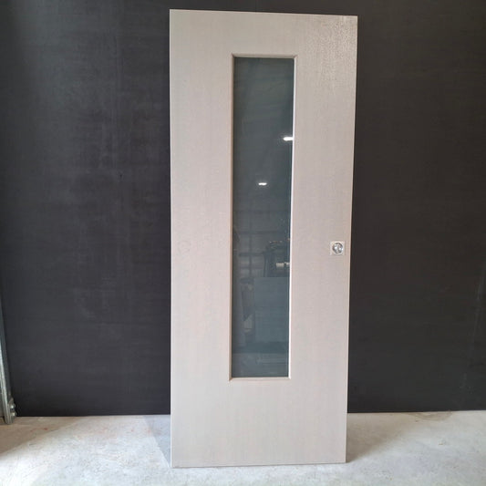 Timber Entry Door - 2040h x 820w Solid Core w/ 1 x Obscure Glass *Ex-Display* 20389