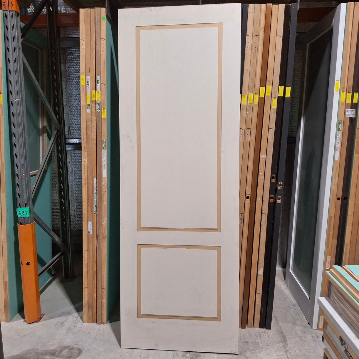 Timber Door - 2340h x 820w Hollow Core w/ Routered Pattern (SOR8) *Factory Second* 20396