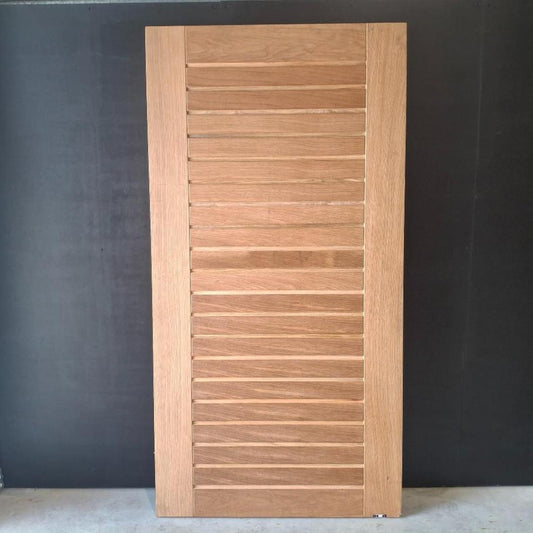 Timber Entry Door - 2340h x 1200w Solid Core w/ Routered Pattern (AWOWS 19H) *Factory 2nd* 20407