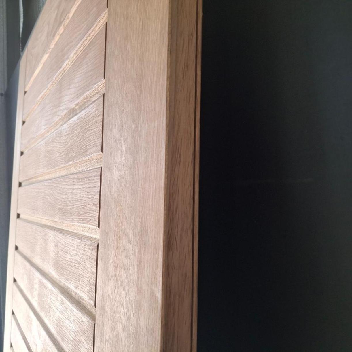 Timber Entry Door - 2340h x 1200w Solid Core w/ Routered Pattern (AWOWS 19H) *Factory 2nd* 20407