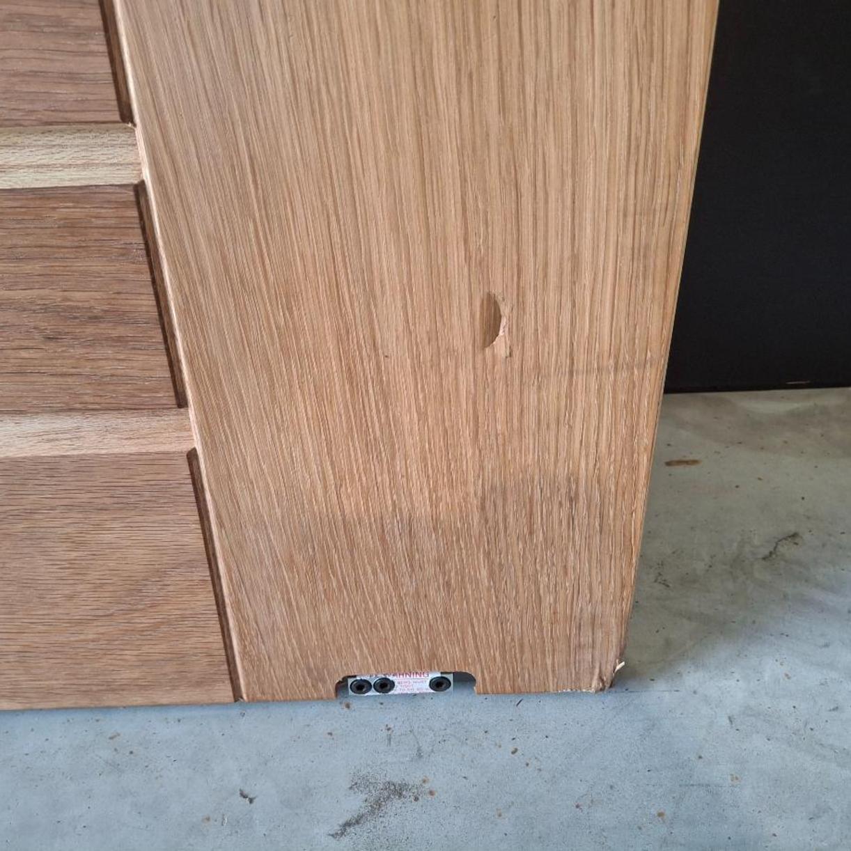 Timber Entry Door - 2340h x 1200w Solid Core w/ Routered Pattern (AWOWS 19H) *Factory 2nd* 20407