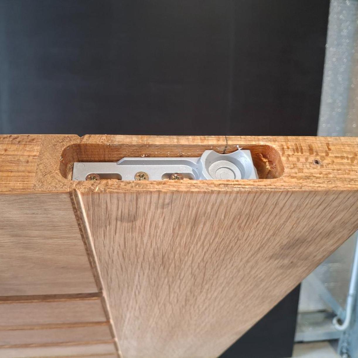 Timber Entry Door - 2340h x 1200w Solid Core w/ Routered Pattern (AWOWS 19H) *Factory 2nd* 20407