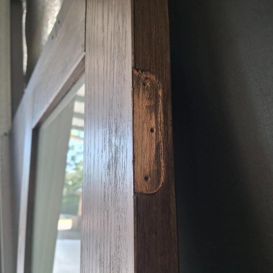 Timber Door - 2340h x 625w Solid Core w/ 1 x Obscure Glass (LIN1) *Factory 2nd* 20417