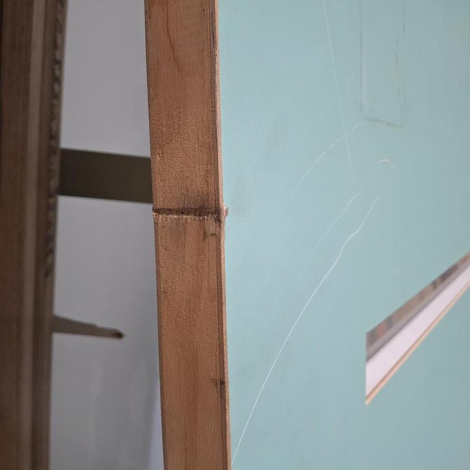 Timber Entry Door - 2340h x 1200w Solid Core w/ 4 x Obscure Glass (VER4) *Factory 2nd* 20432