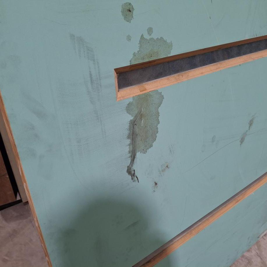 Timber Entry Door - 2340h x 1200w Solid Core w/ 4 x Obscure Glass (VER4) *Factory 2nd* 20432