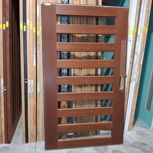 Timber Entry Door - 2040h x 1200w Solid Core w/ 8 x Clear Glass (XS28) *Factory 2nd* 20433