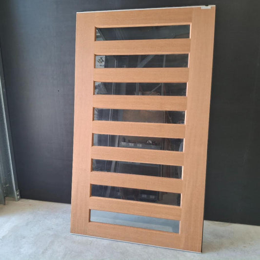Timber Entry Door - 2040h x 1200w Solid Core w/ 8 x Clear Glass (XS28) *Factory 2nd* 20434