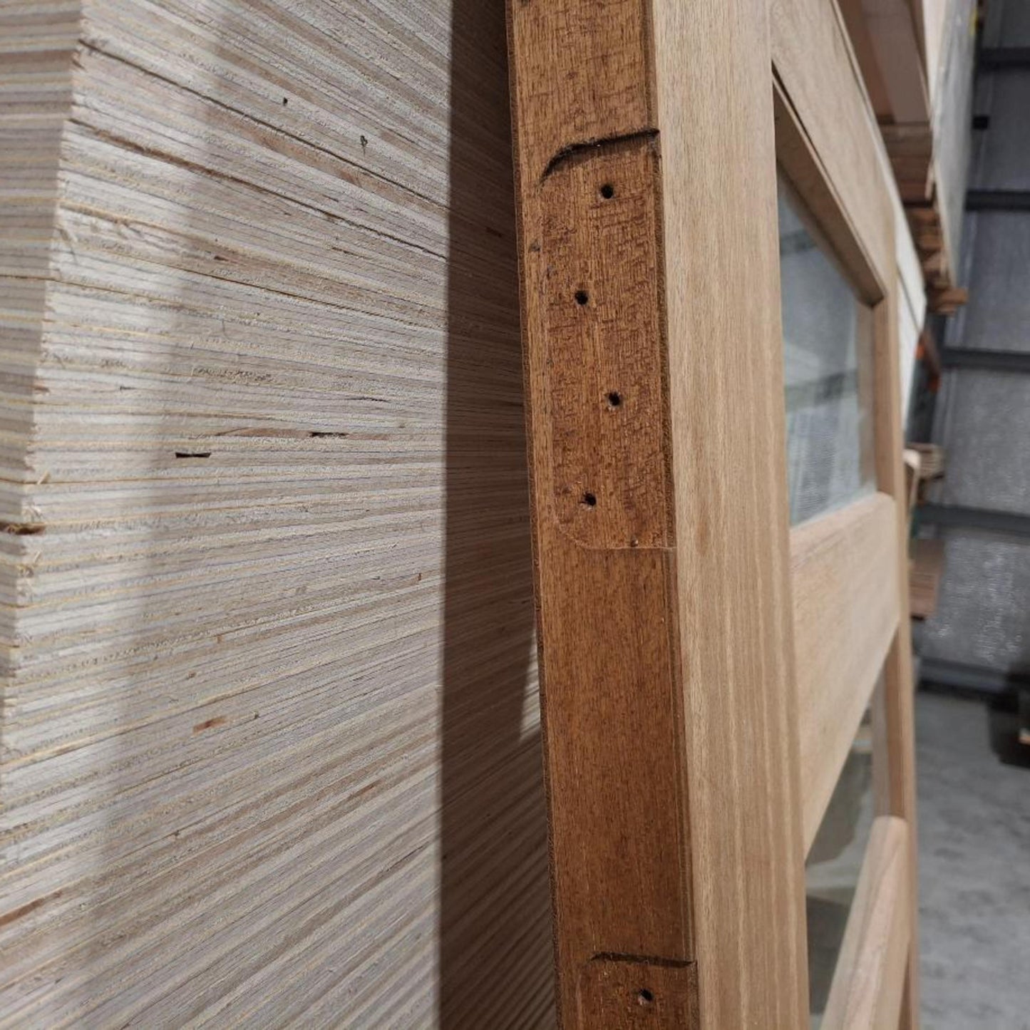 Timber Entry Door - 2040h x 1020w Solid Core w/ 6 x Clear Glass (XS26) *Factory 2nd* 20439