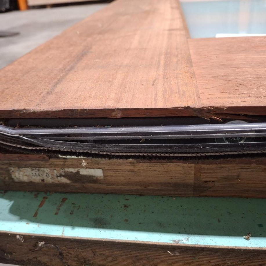 Timber Entry Door - 2340h x 1200w Solid Core Merbau w/ 5 x OBS Glass (INFWS 5G) *Factory 2nd* 20440