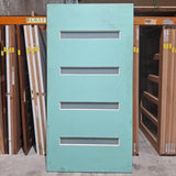 Timber Entry Door - 2340h x 1200w Solid Core w/ 4 x Obscure Glass (XN5) *Factory 2nd* 20442