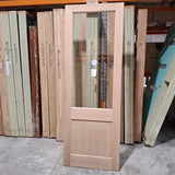 Timber Entry Door - 2340h x 820w Solid Core Door w/ 1 x Clear Glass (AWO 2G) *Factory 2nd* 20452