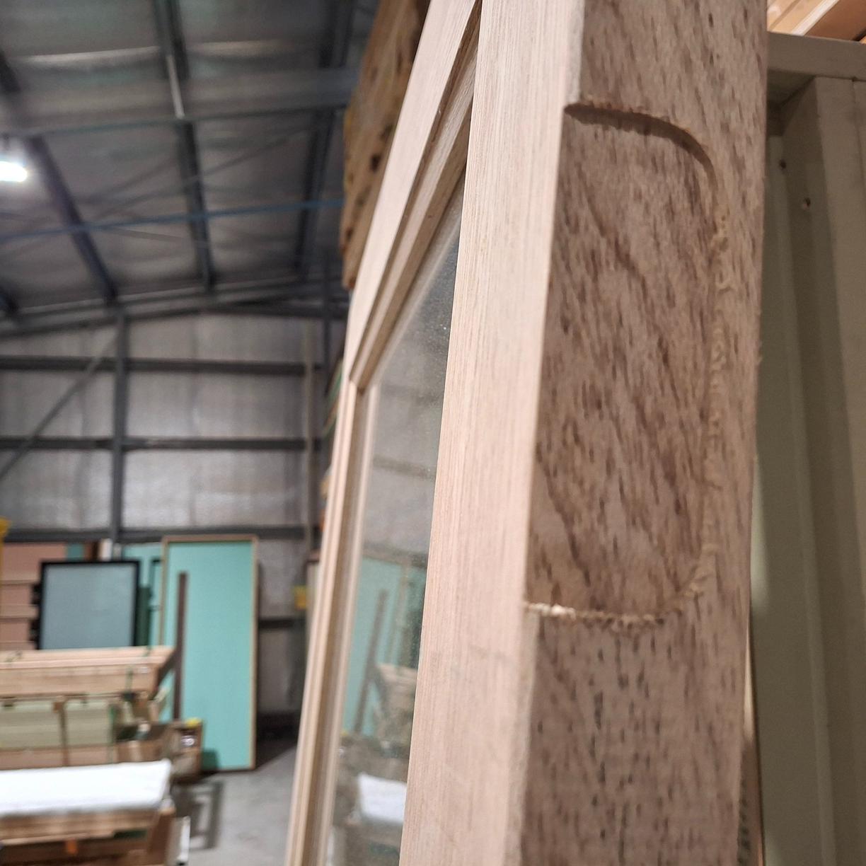 Timber Entry Door - 2340h x 820w Solid Core Door w/ 1 x Clear Glass (AWO 2G) *Factory 2nd* 20452