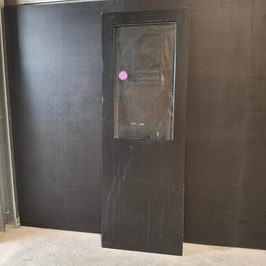 Timber Entry Door - 2340h x 820w Solid Core Door w/ 1 x Clear Glass (No. 7) *Factory 2nd* 20458