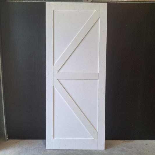 Barn Door - 2450h x 1000w Solid Core Internal Barn Door w/ 4 x Infill Panels (PBD2) *Factory 2nd* 20472