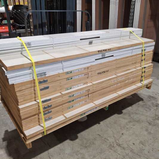 House Lot of Internal Timber Doors - 16 x Doors (HA4 style), Various Sizes w/ Door Jamb Kits 20474