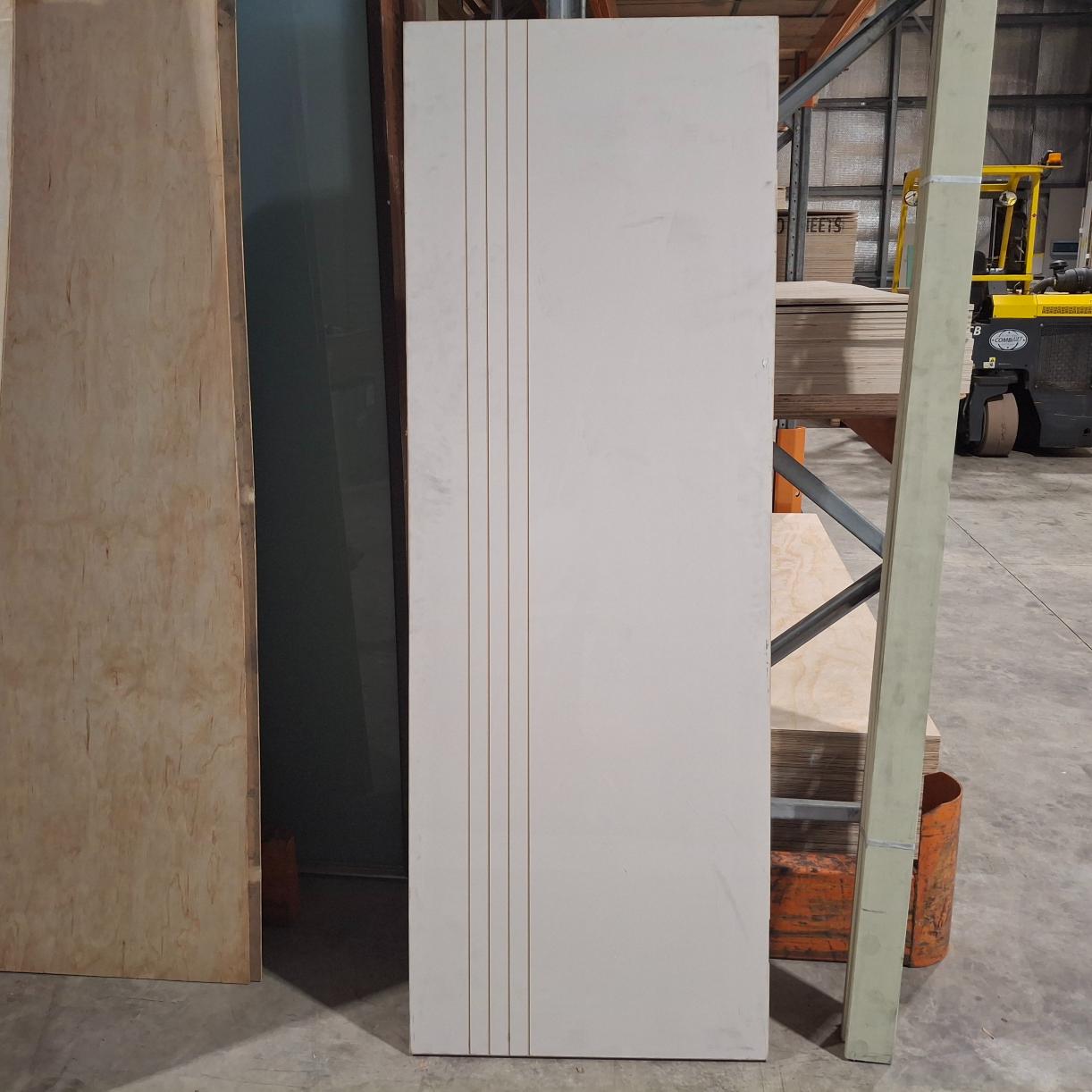 Timber Doors - 2 x 2040h x 720w Hollow Core Routered Doors (HAG9) w/ Jamb Kits *Factory 2nd* 20520