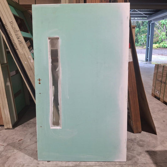 Timber Entry Door - 2040h x 1200w Solid Core Door w/ 1 x Clear Glass (XN1) *Factory 2nd* 20524