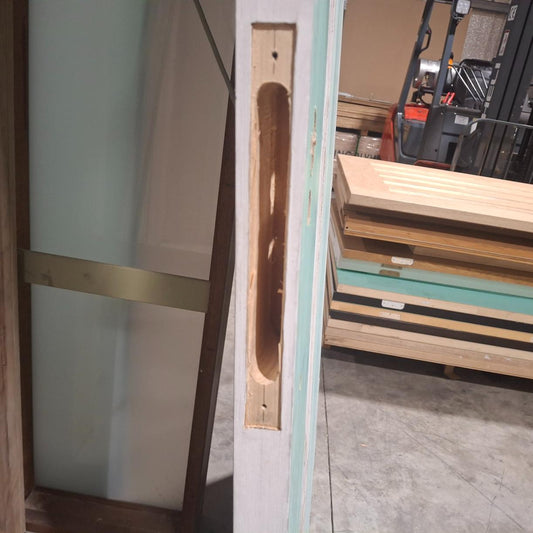 Timber Entry Door - 2040h x 1200w Solid Core Door w/ 1 x Clear Glass (XN1) *Factory 2nd* 20524