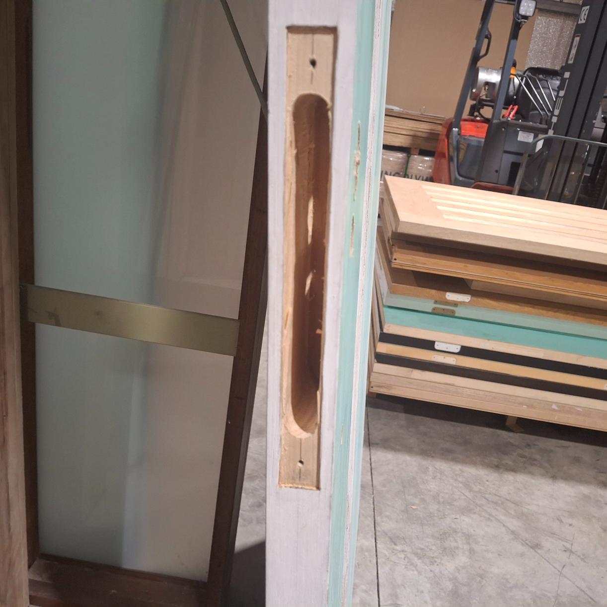 Timber Entry Door - 2040h x 1200w Solid Core Door w/ 1 x Clear Glass (XN1) *Factory 2nd* 20524