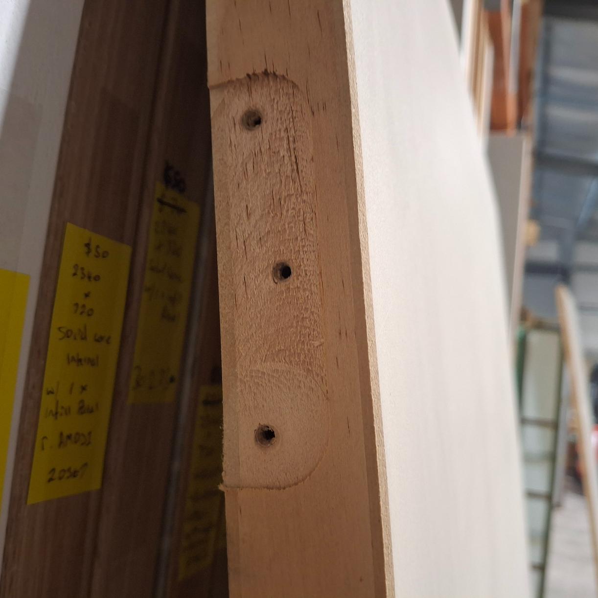 Timber Door - 2040h x 920w Hollow Core Internal Plain Timber Door *Factory 2nd* 20535