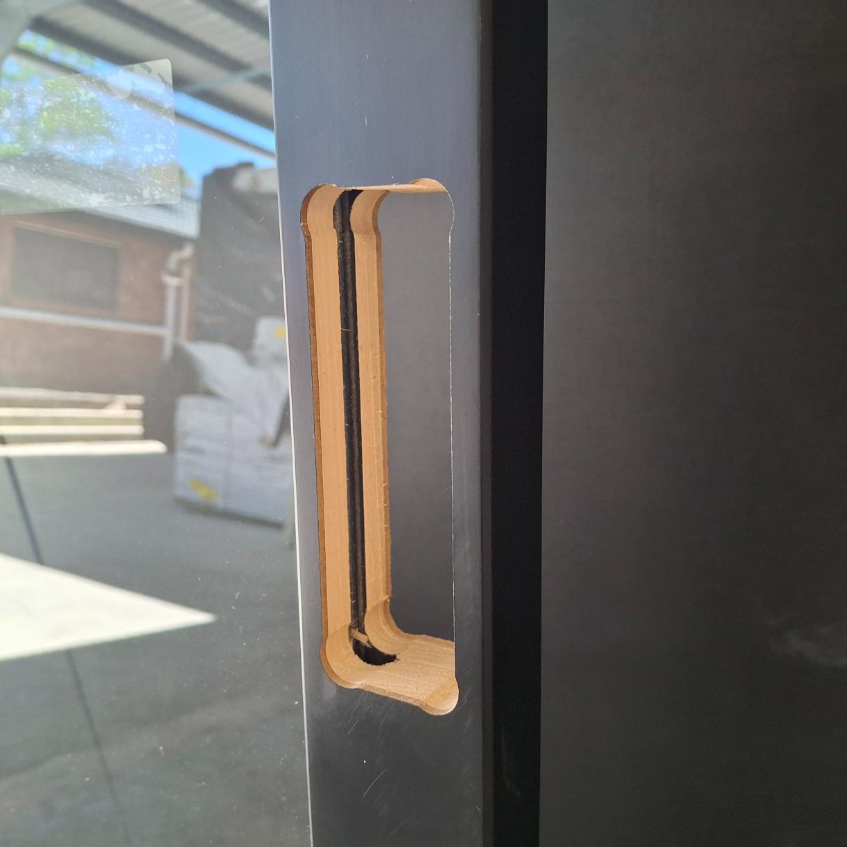 Timber Door - 2340h x 920w Solid Core Internal w/ 4 x Clear Glass (BHAT10GC) *Factory 2nd* 20545