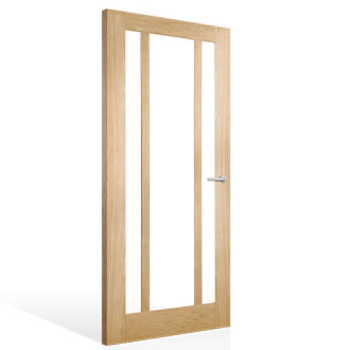 Timber Door - 2040h x 1200w Solid Core Internal w/ 3 x Clear Glass (AMOD19GC) *Factory 2nd* 20547