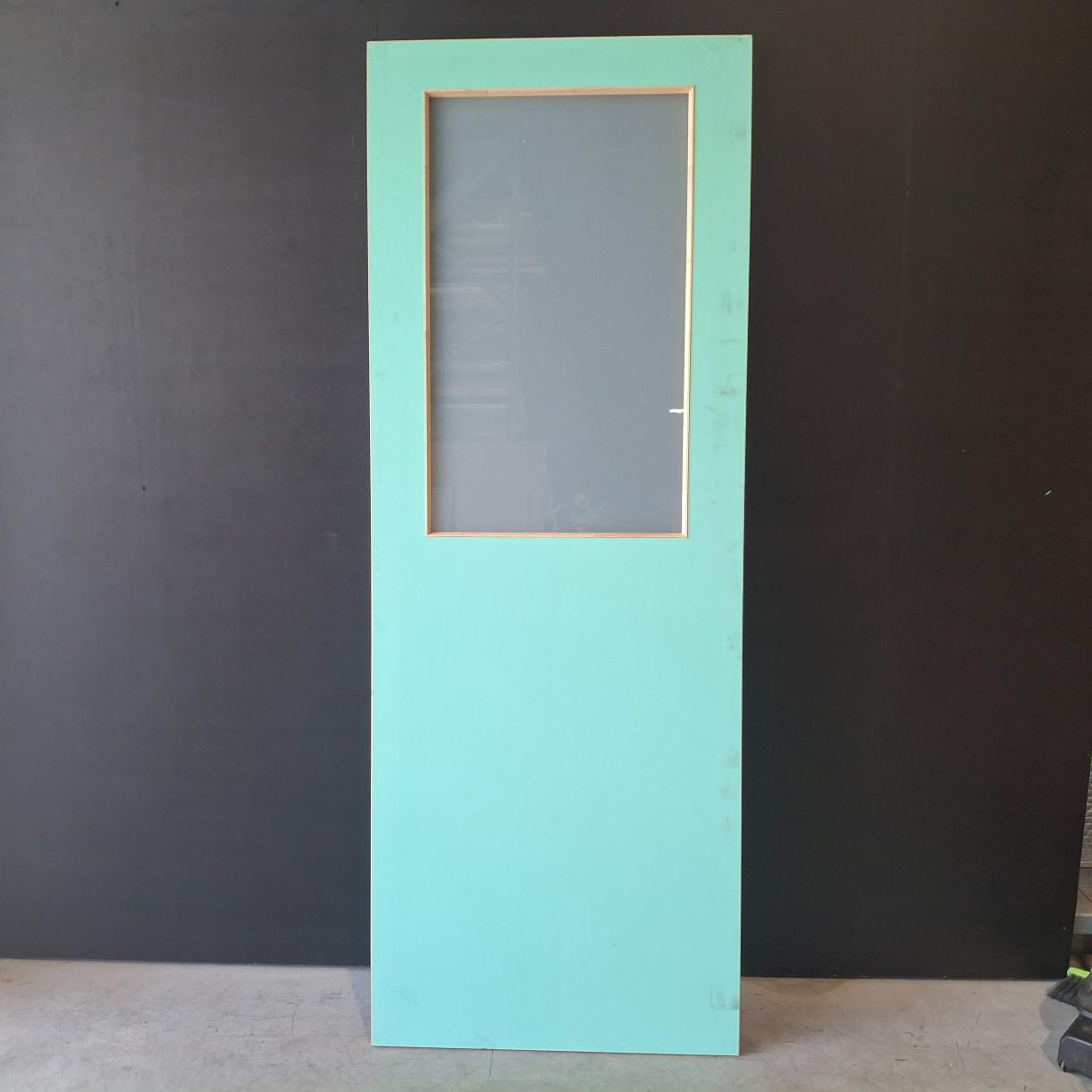 Timber Entry Door - 2340h x 870w Blockboard Core w/ 1 x OBS Glass (XF3) *Damaged Factory 2nd* 20559