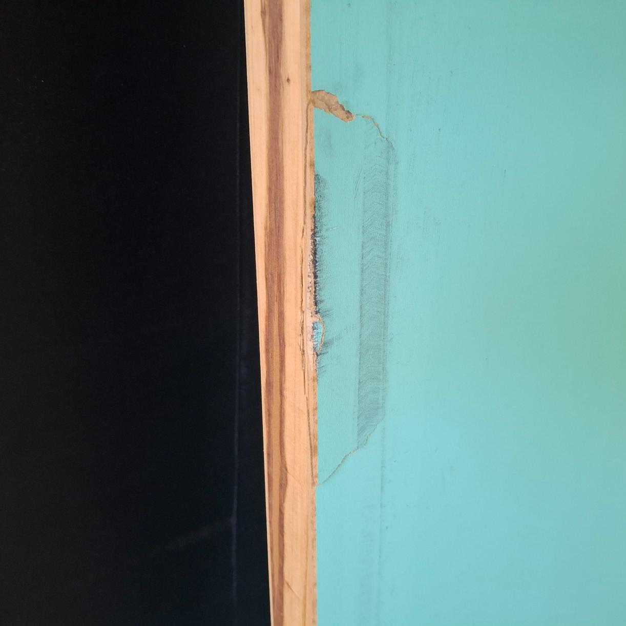 Timber Entry Door - 2340h x 870w Blockboard Core w/ 1 x OBS Glass (XF3) *Damaged Factory 2nd* 20559