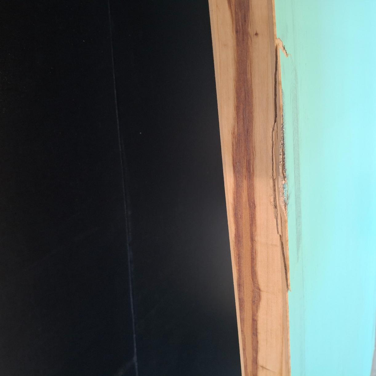 Timber Entry Door - 2340h x 870w Blockboard Core w/ 1 x OBS Glass (XF3) *Damaged Factory 2nd* 20559