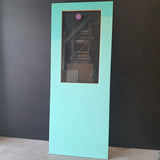 Timber Entry Door - 2340h x 920w Solid Core Door w/ 1 x Clear Glass (No. 7) *Factory 2nd* 20563