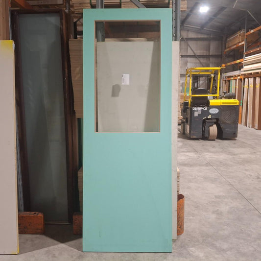 Timber Entry Door - 2370h x 870w Solid Core Door w/ 1 x Clear Glass (XF3) *Factory 2nd* 20571